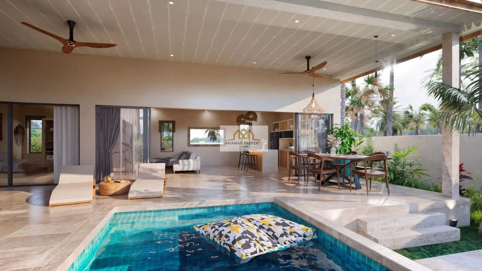 Single-Story 2-Bedroom Home with Private Pool in Lamai, Ko Samui