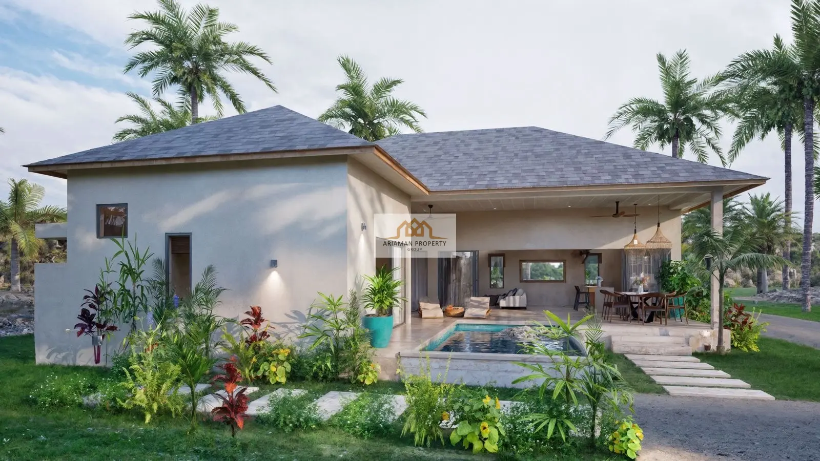 Single-Story 2-Bedroom Home with Private Pool in Lamai, Ko Samui