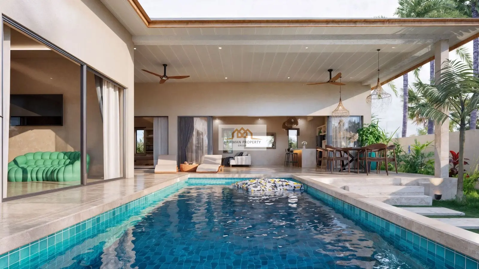 Single-Story 2-Bedroom Home with Private Pool in Lamai, Ko Samui