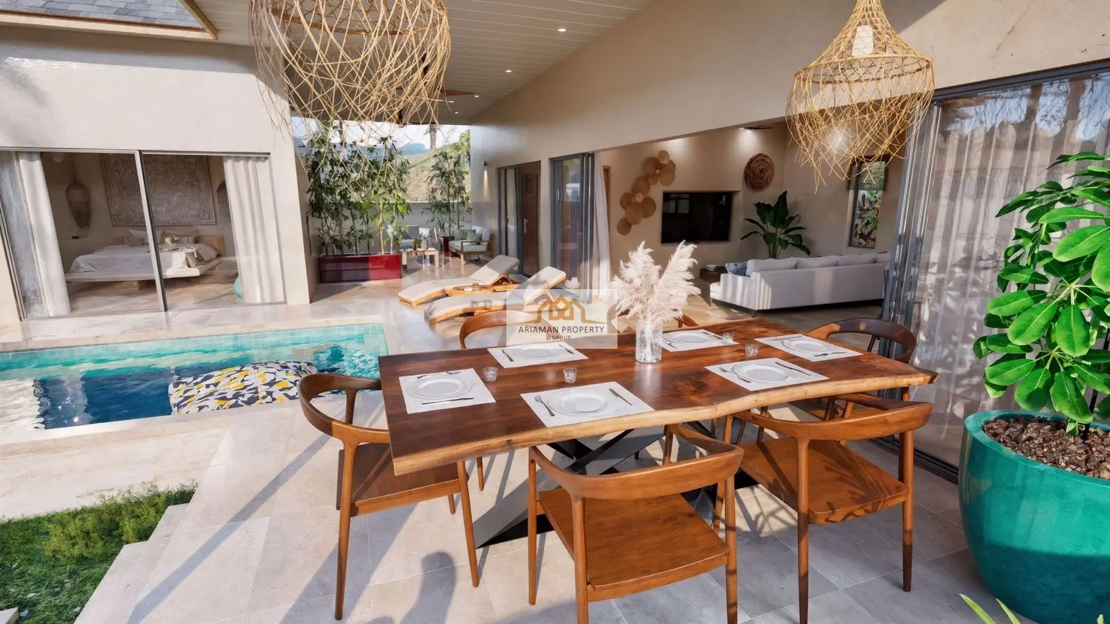 Single-Story 2-Bedroom Home with Private Pool in Lamai, Ko Samui