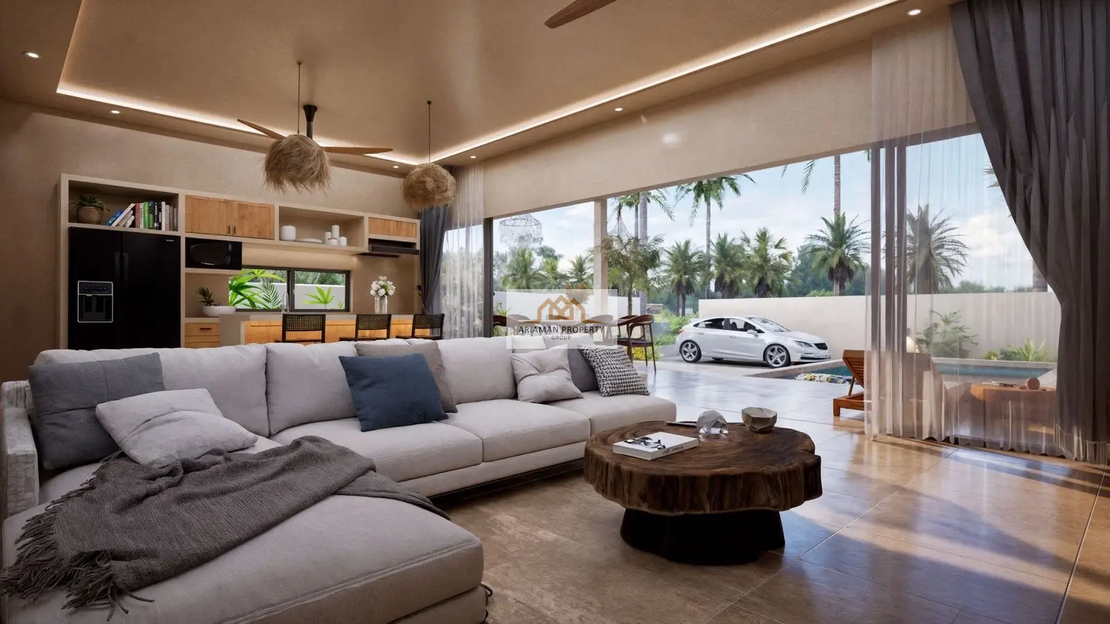 Single-Story 2-Bedroom Home with Private Pool in Lamai, Ko Samui