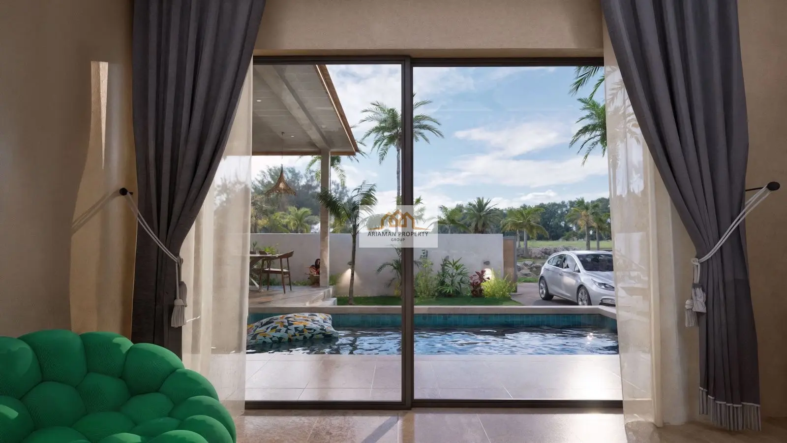 Single-Story 2-Bedroom Home with Private Pool in Lamai, Ko Samui