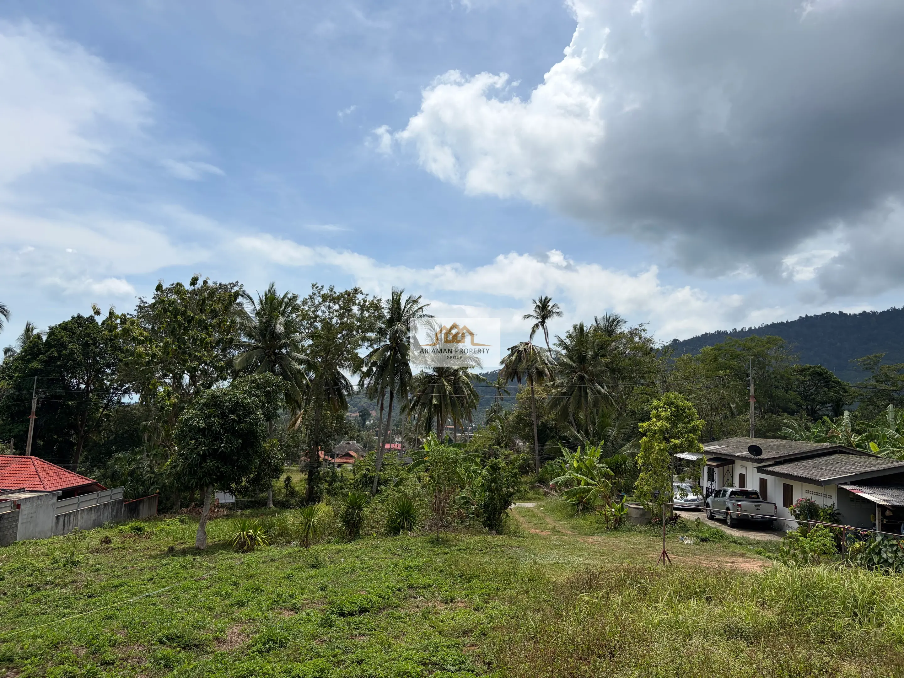 Spacious 320 sqm Freehold Land with Lush Greenery and Mountain Views in Maret, Ko Samui