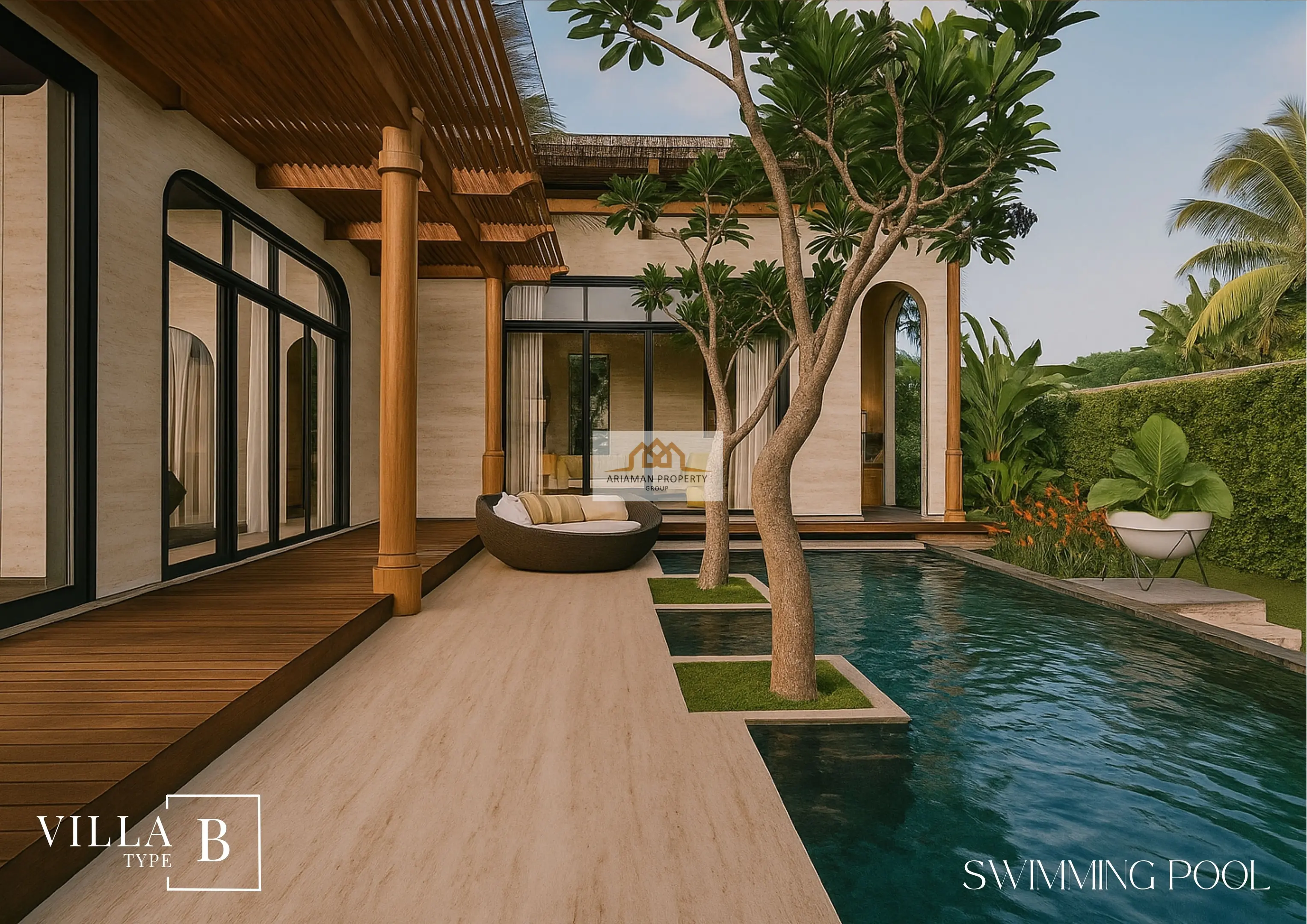 วิลล่าสมัยใหม่ 3 ห้องนอน พร้อมสระว่ายน้ำส่วนตัวในแม่น้ำ เกาะสมุย