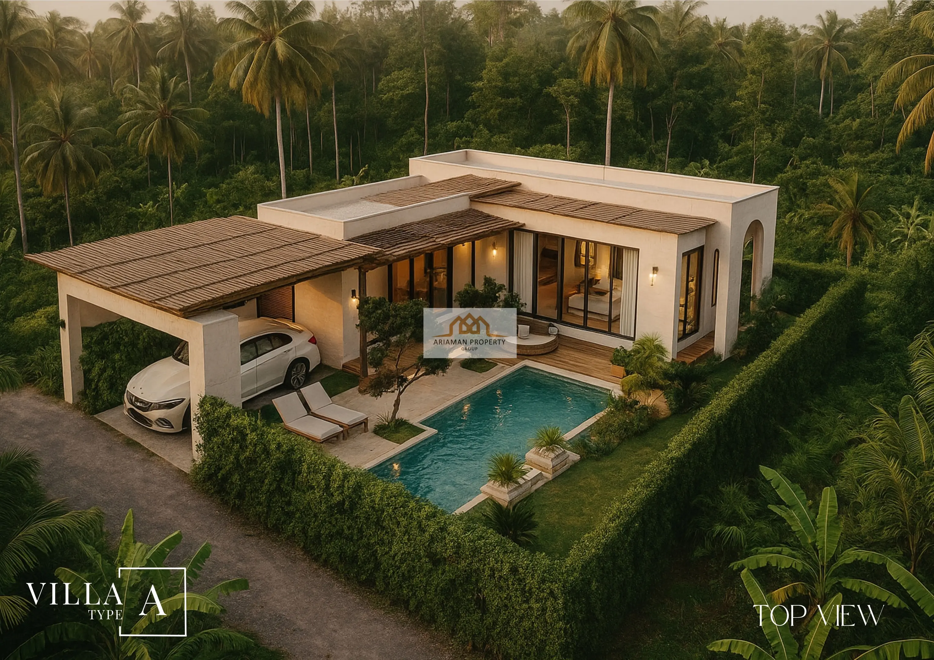 วิลล่าสมัยใหม่ 3 ห้องนอน พร้อมสระว่ายน้ำส่วนตัวในแม่น้ำ เกาะสมุย