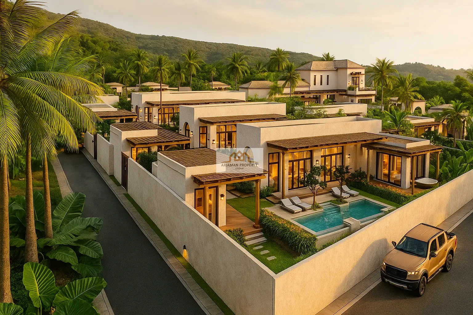 วิลล่าสมัยใหม่ 3 ห้องนอน พร้อมสระว่ายน้ำส่วนตัวในแม่น้ำ เกาะสมุย