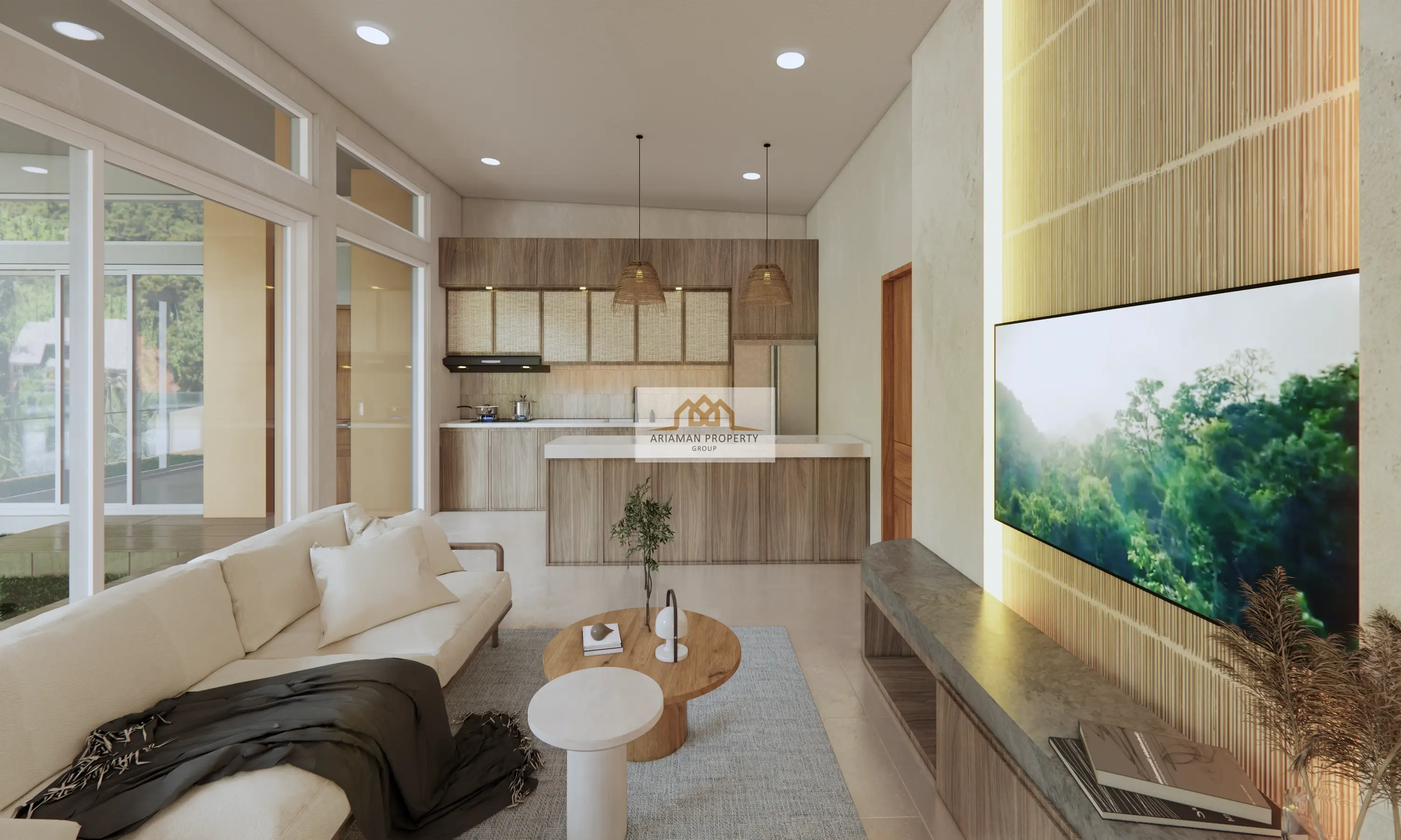 บ้านชั้นเดียวสไตล์โมเดิร์นพร้อมวิวที่สวยงามและสระว่ายน้ำส่วนตัวในมะเร็ต เกาะสมุย