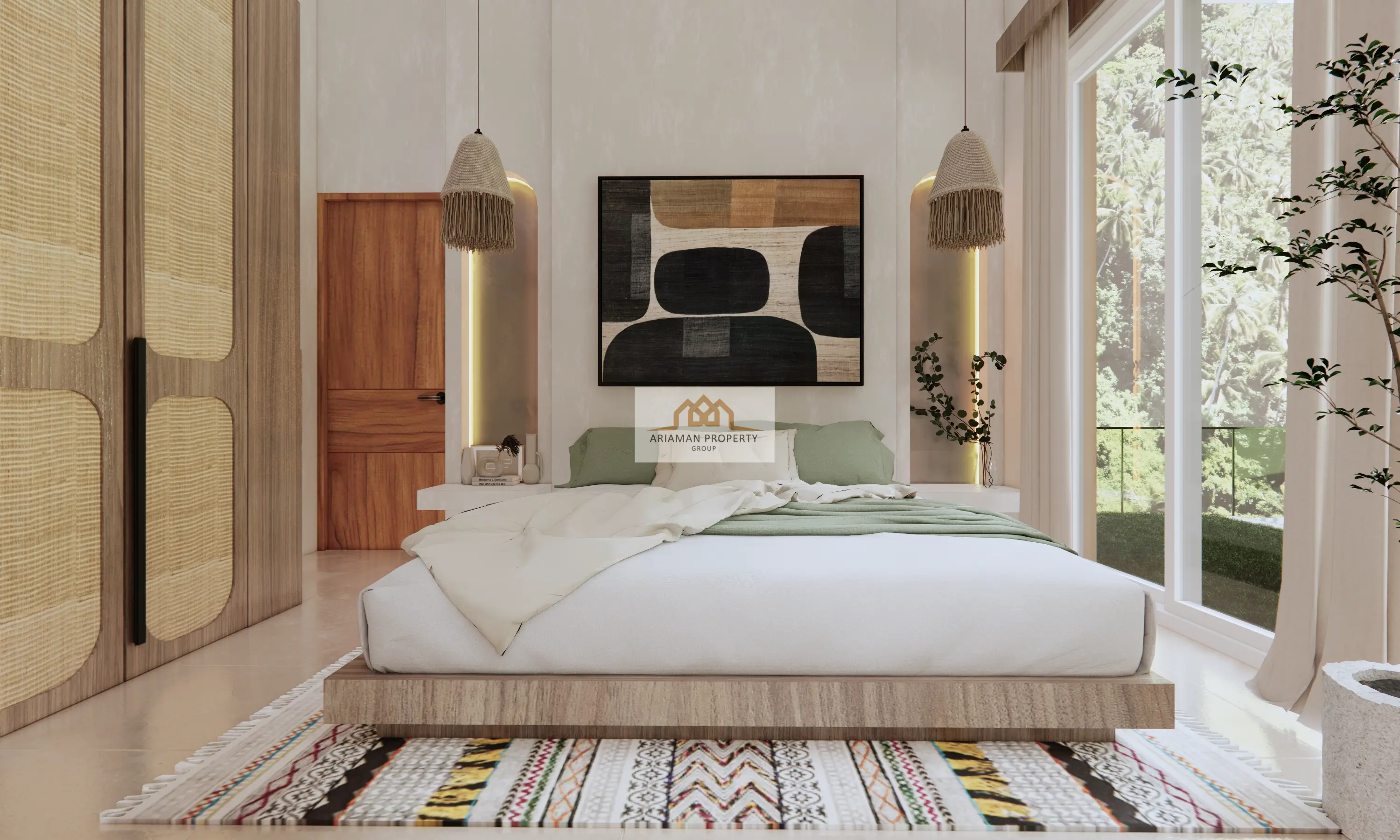 บ้านชั้นเดียวสไตล์โมเดิร์นพร้อมวิวที่สวยงามและสระว่ายน้ำส่วนตัวในมะเร็ต เกาะสมุย