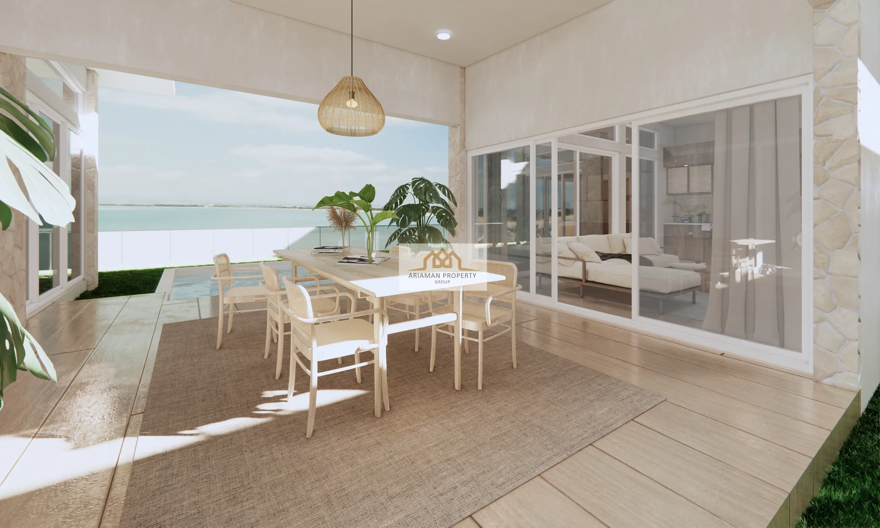 บ้านชั้นเดียวสไตล์โมเดิร์นพร้อมวิวที่สวยงามและสระว่ายน้ำส่วนตัวในมะเร็ต เกาะสมุย