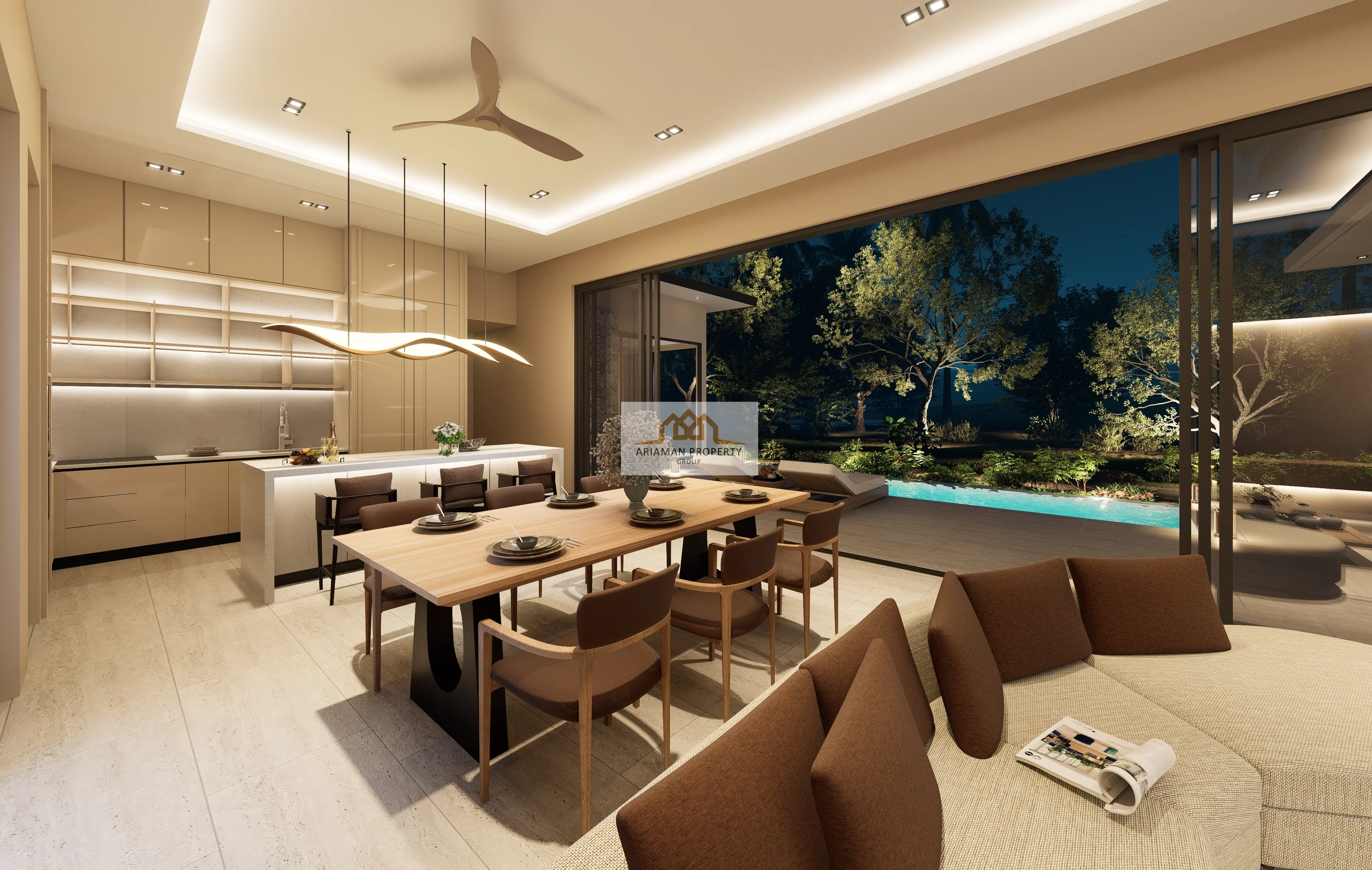 บ้านเดี่ยวชั้นเดียวโมเดิร์น 3 ห้องนอน พร้อมสระว่ายน้ำส่วนตัวในมะเร็ต เกาะสมุย