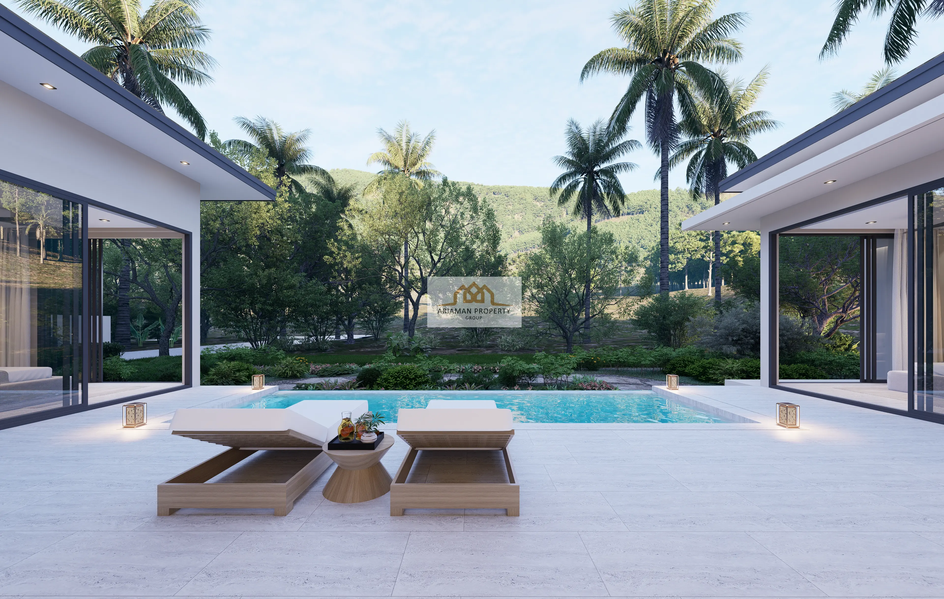 บ้านเดี่ยวชั้นเดียวโมเดิร์น 3 ห้องนอน พร้อมสระว่ายน้ำส่วนตัวในมะเร็ต เกาะสมุย