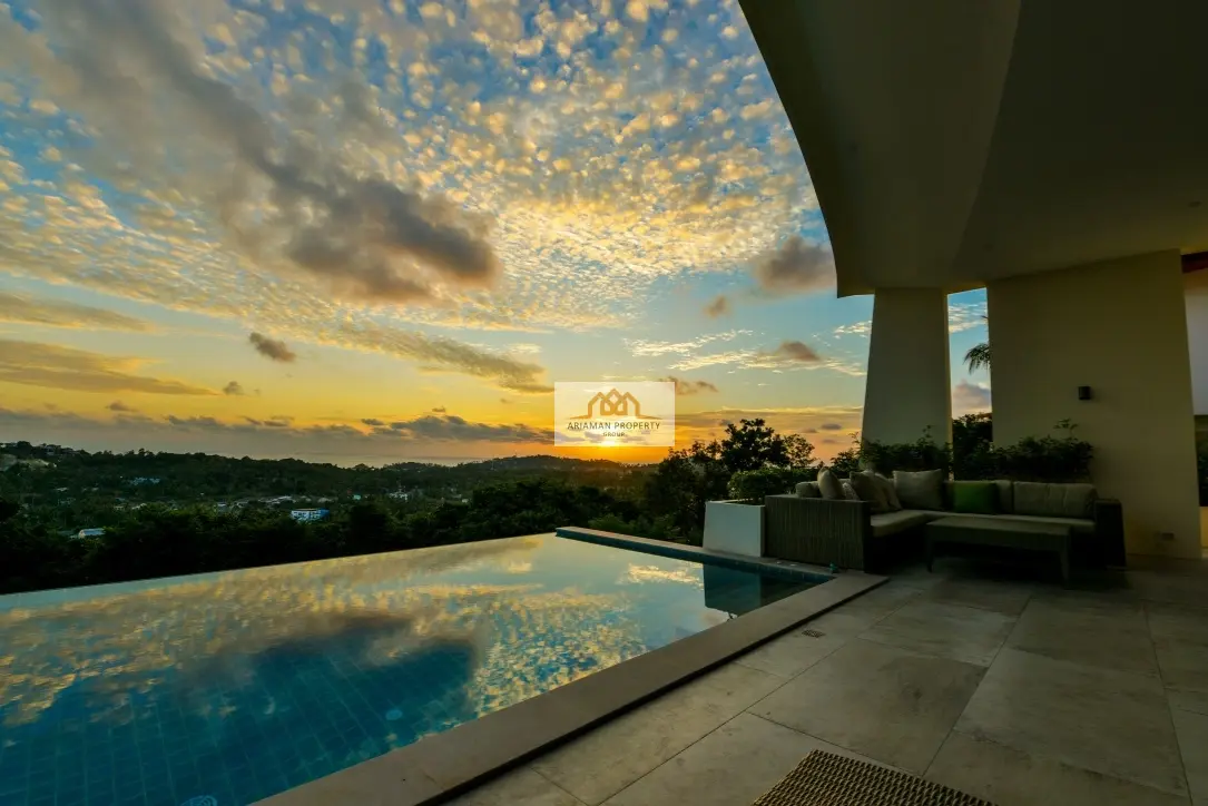 Stunning 4-Bedroom Villa with Infinity Pool and Panoramic Views in Choengmon, Koh Samui