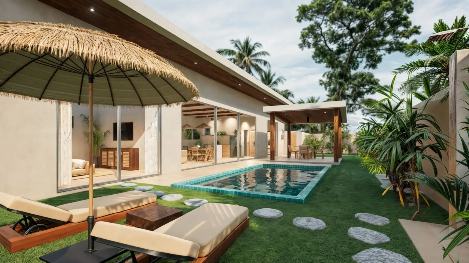 Kiwi Villas - 3 Bed 3 Bath Pool Villa In Maenam 