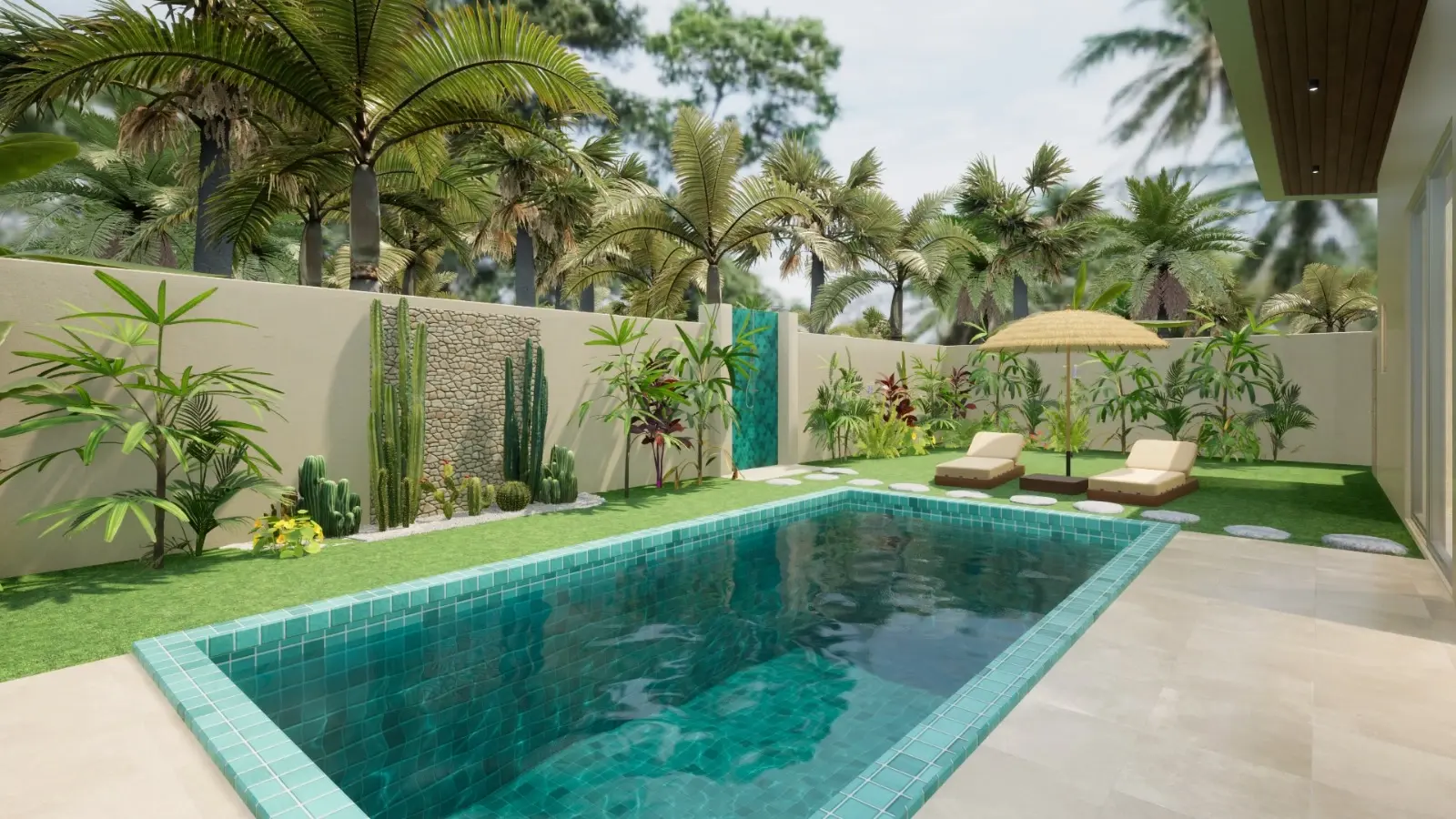 Kiwi Villas - 3 Bed 3 Bath Pool Villa In Maenam 