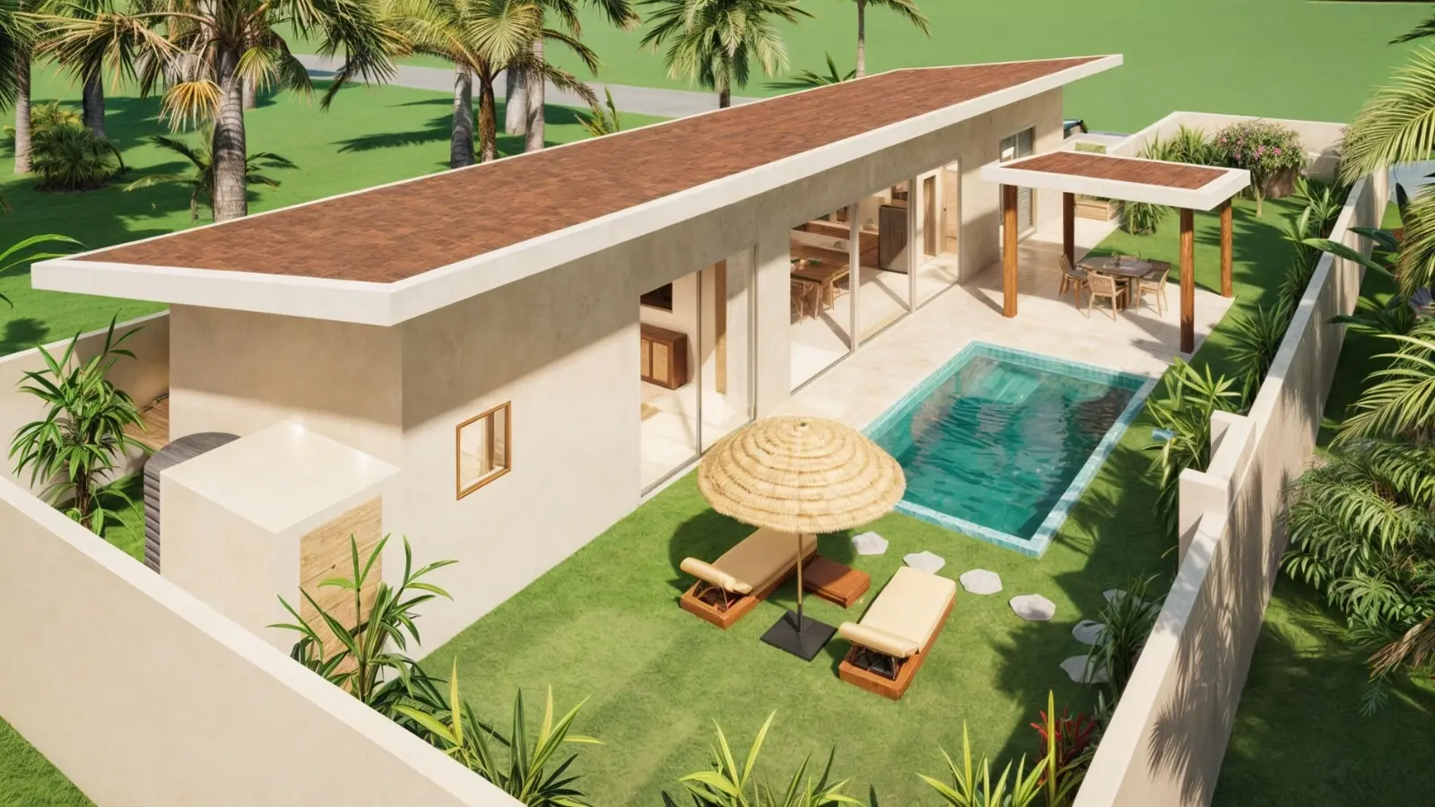 Kiwi Villas - 3 Bed 3 Bath Pool Villa In Maenam 