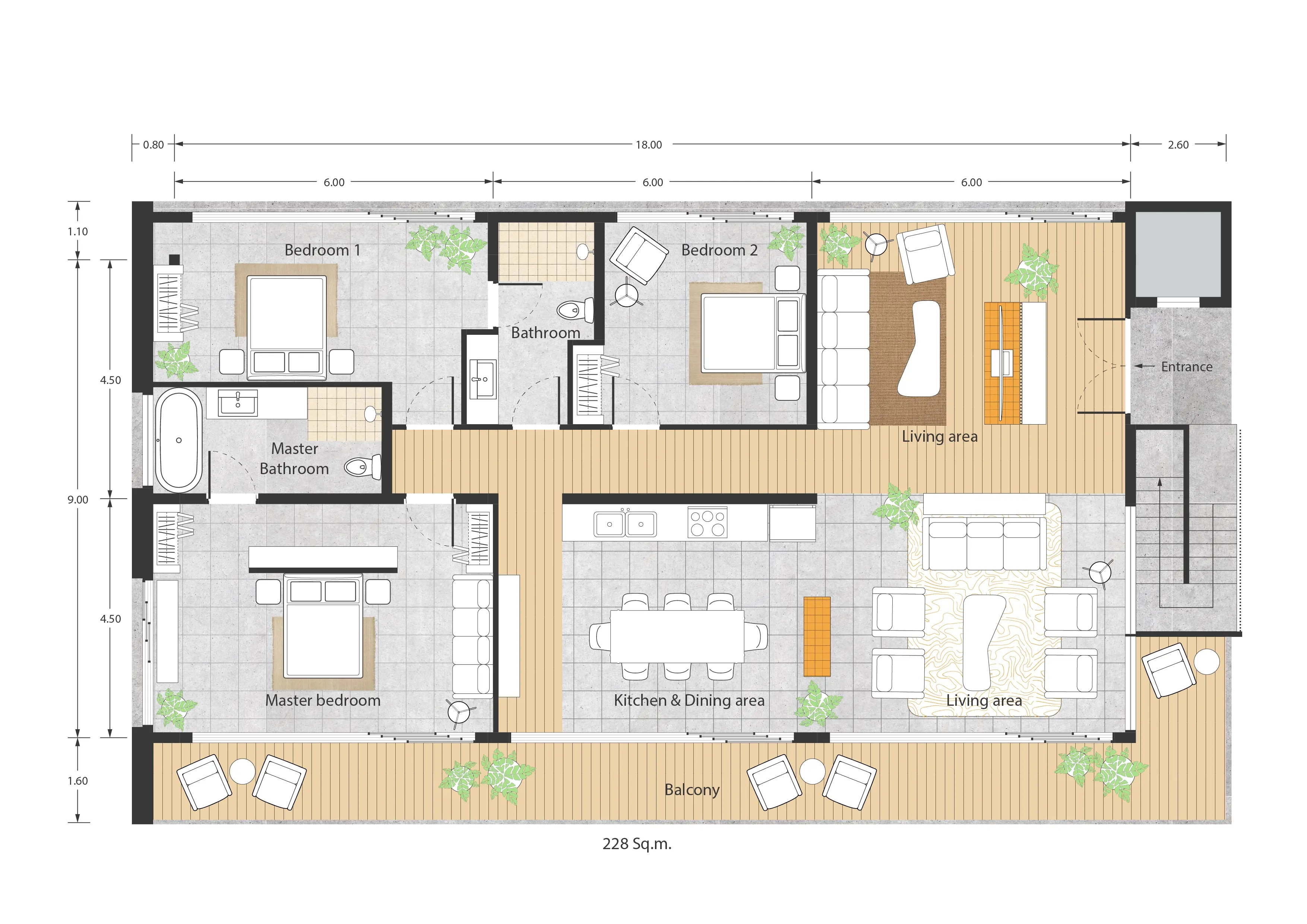 PAHILI Residence - 3 Bedroom Condo Penthouse In Lamai