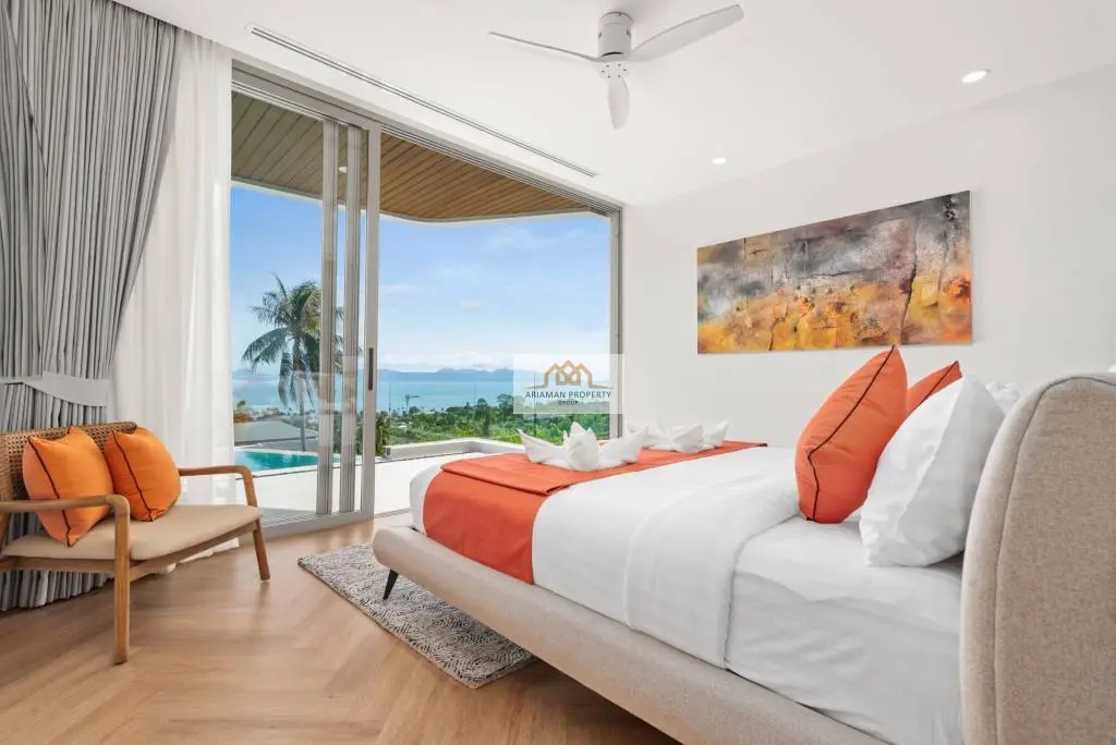 Modern 4-Bedroom Villa with Ocean Views and Private Pool in Bangpor, Ko Samui