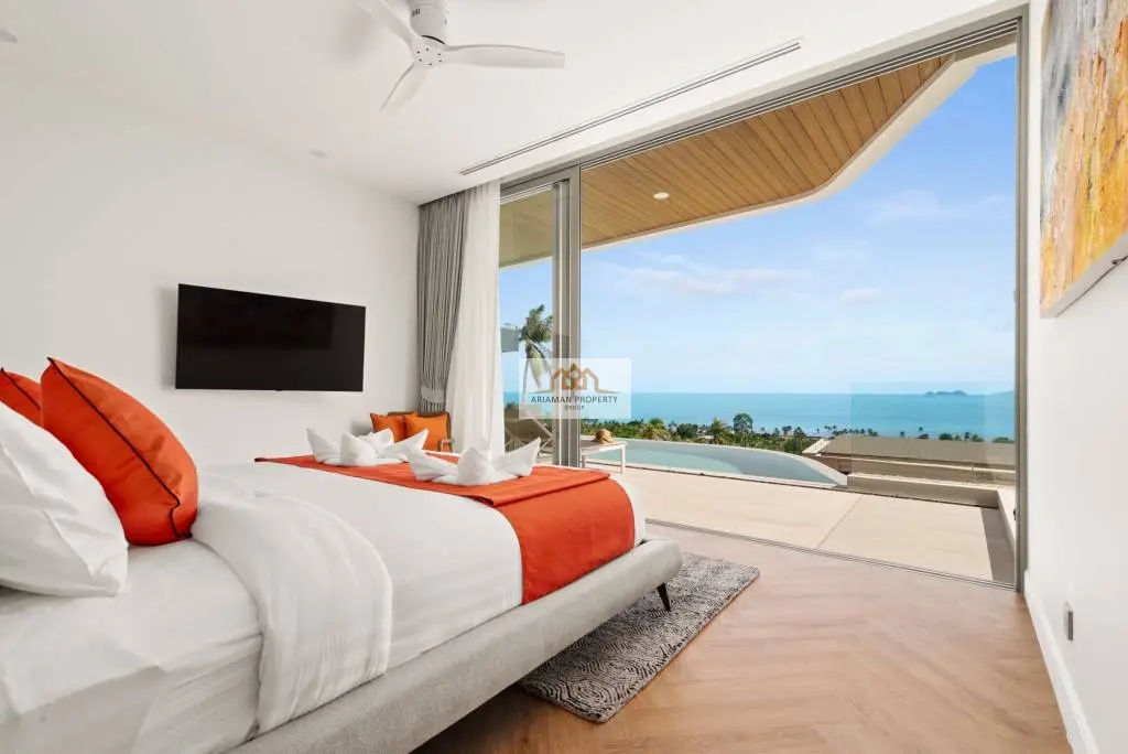 Modern 4-Bedroom Villa with Ocean Views and Private Pool in Bangpor, Ko Samui