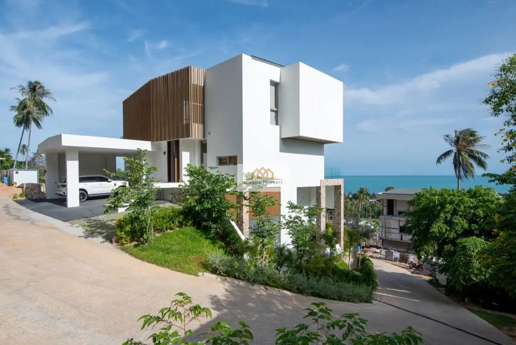 Modern 4-Bedroom Villa with Ocean Views and Private Pool in Bangpor, Ko Samui