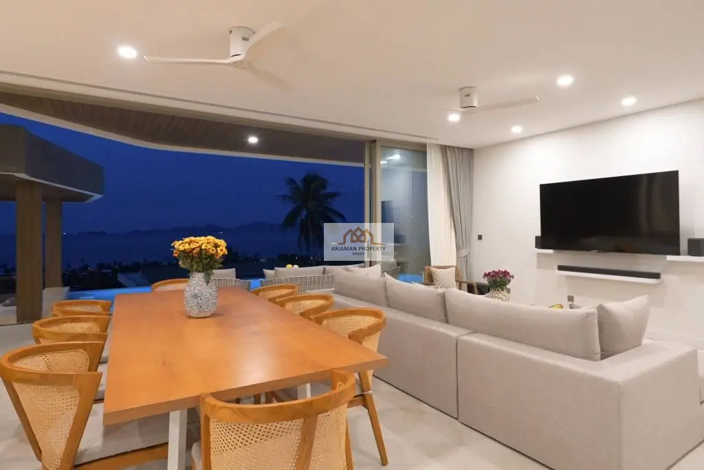 Modern 4-Bedroom Villa with Ocean Views and Private Pool in Bangpor, Ko Samui
