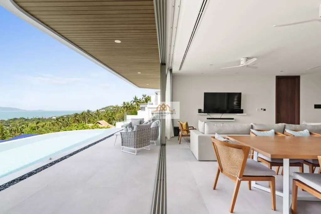 Modern 4-Bedroom Villa with Ocean Views and Private Pool in Bangpor, Ko Samui