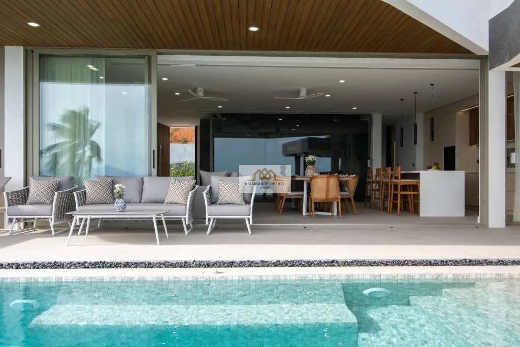 Modern 4-Bedroom Villa with Ocean Views and Private Pool in Bangpor, Ko Samui