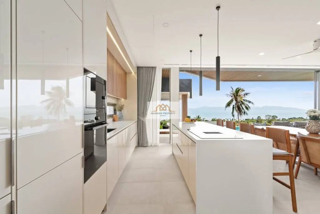 Modern 4-Bedroom Villa with Ocean Views and Private Pool in Bangpor, Ko Samui