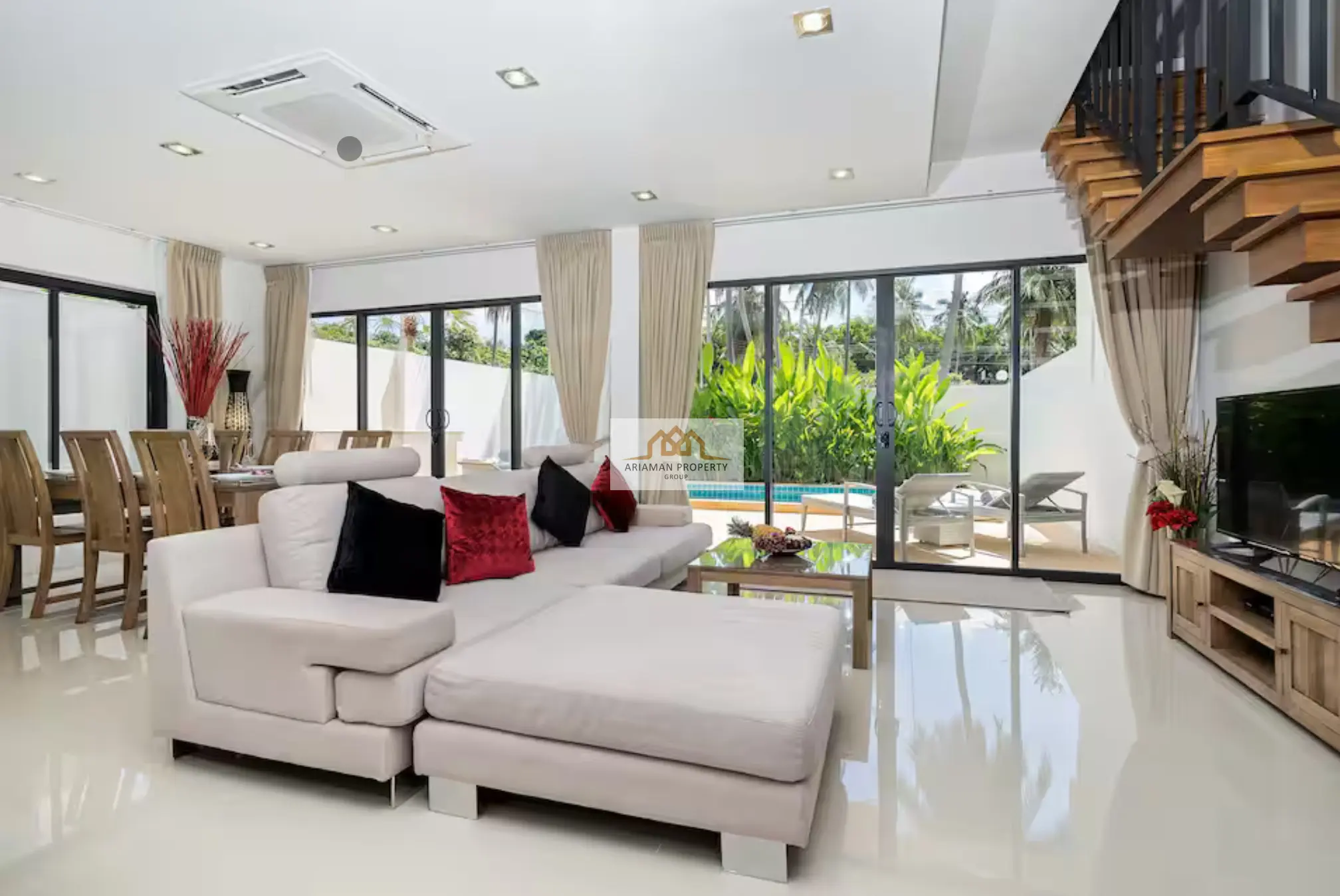 Modern 3-Bedroom Villa with Private Pool and Spacious Open Living in Choengmon 