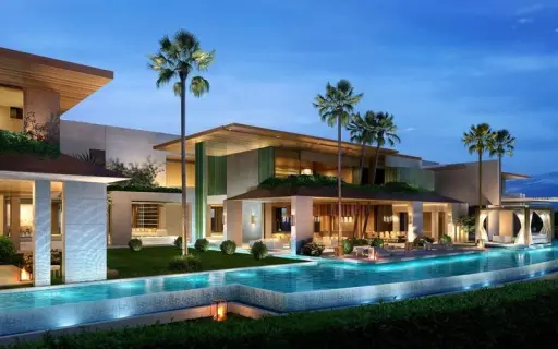 luxurious villa, located in Emirates Hills, Dubai. 