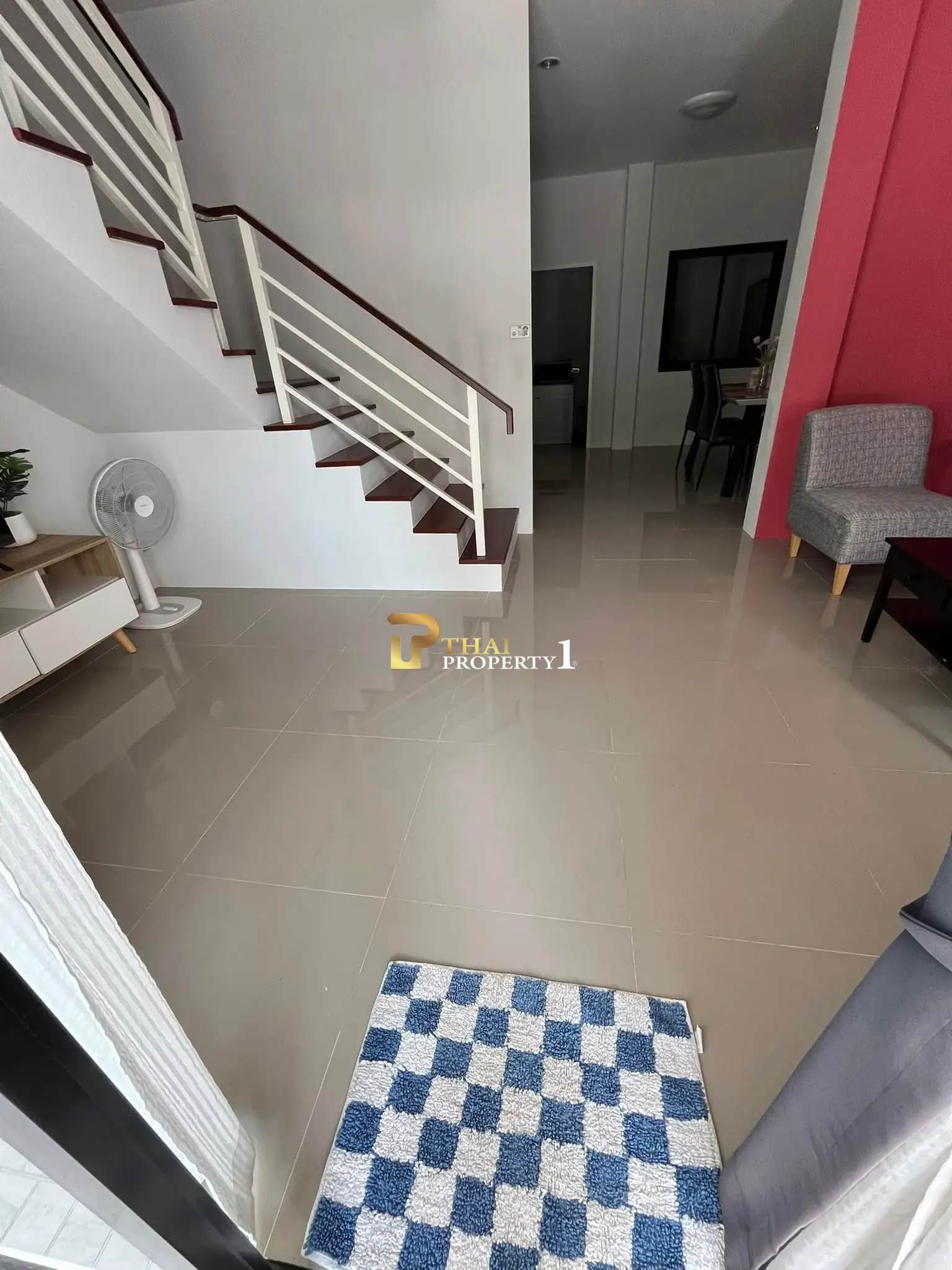 Two-Story Cozy 3-Bedroom House with Balcony and Gated in a Quiet Setting