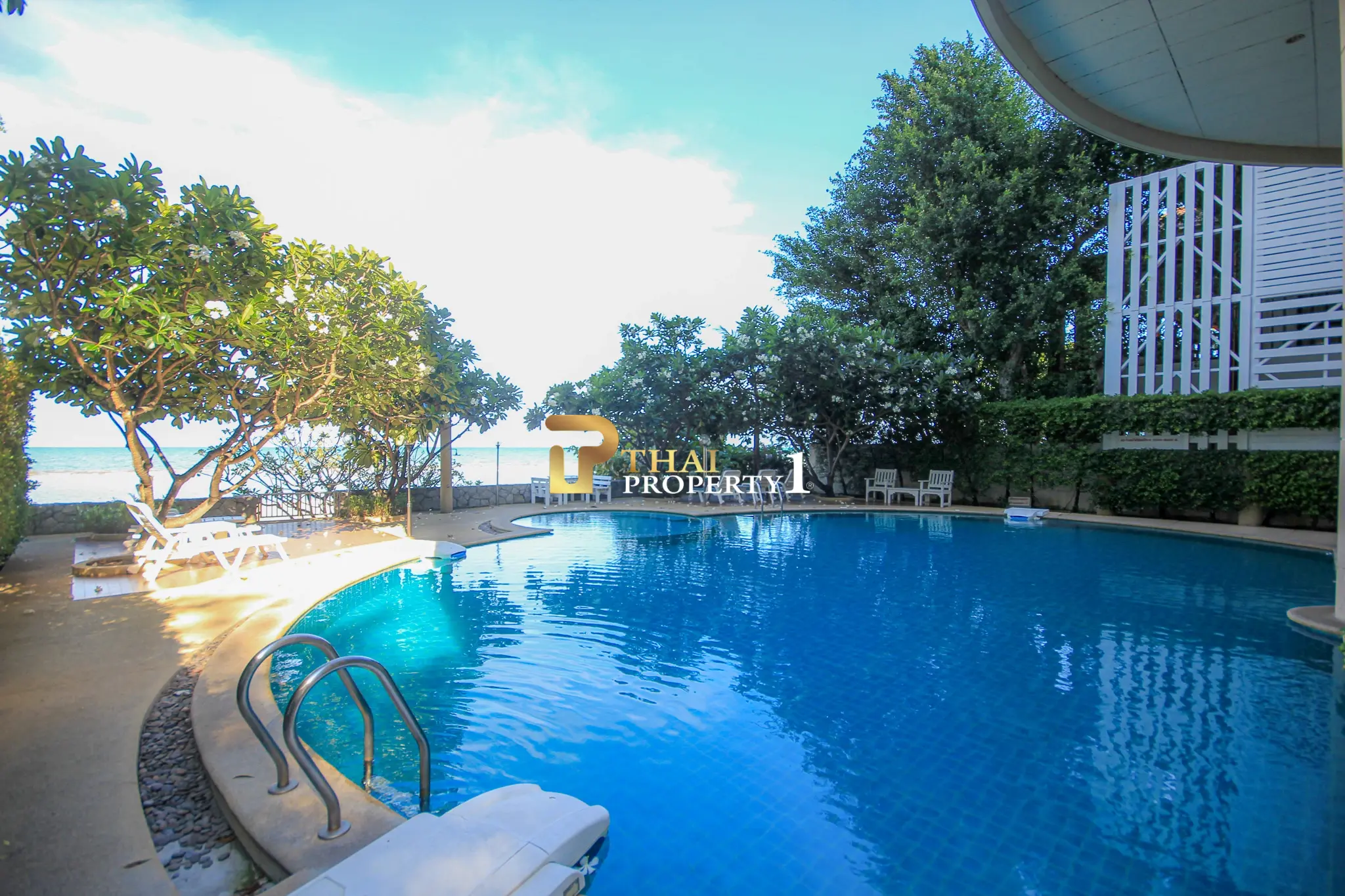 Beachfront 2-Bedroom Condo with Ocean Views and Multiple Balconies at Baan Hansa Condo Cha Am