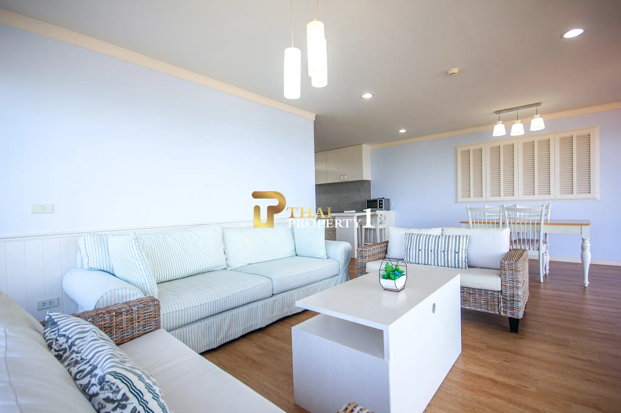 Beachfront 2-Bedroom Condo with Ocean Views and Multiple Balconies at Baan Hansa Condo Cha Am