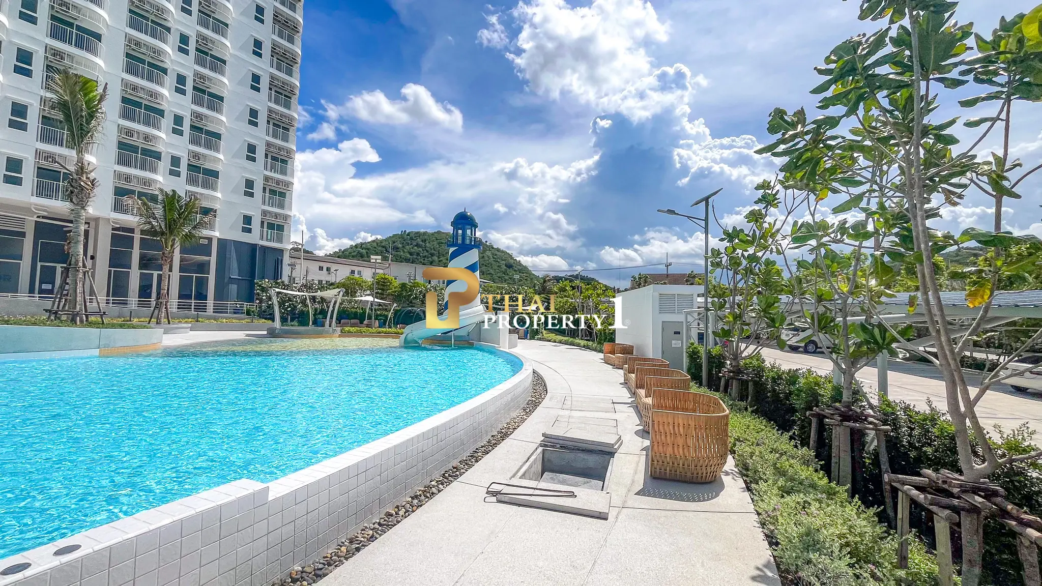 New 2-Bedroom Facing Stunning Ocean & City Views on 10th Floor At Blue Whale Condo Hua Hin