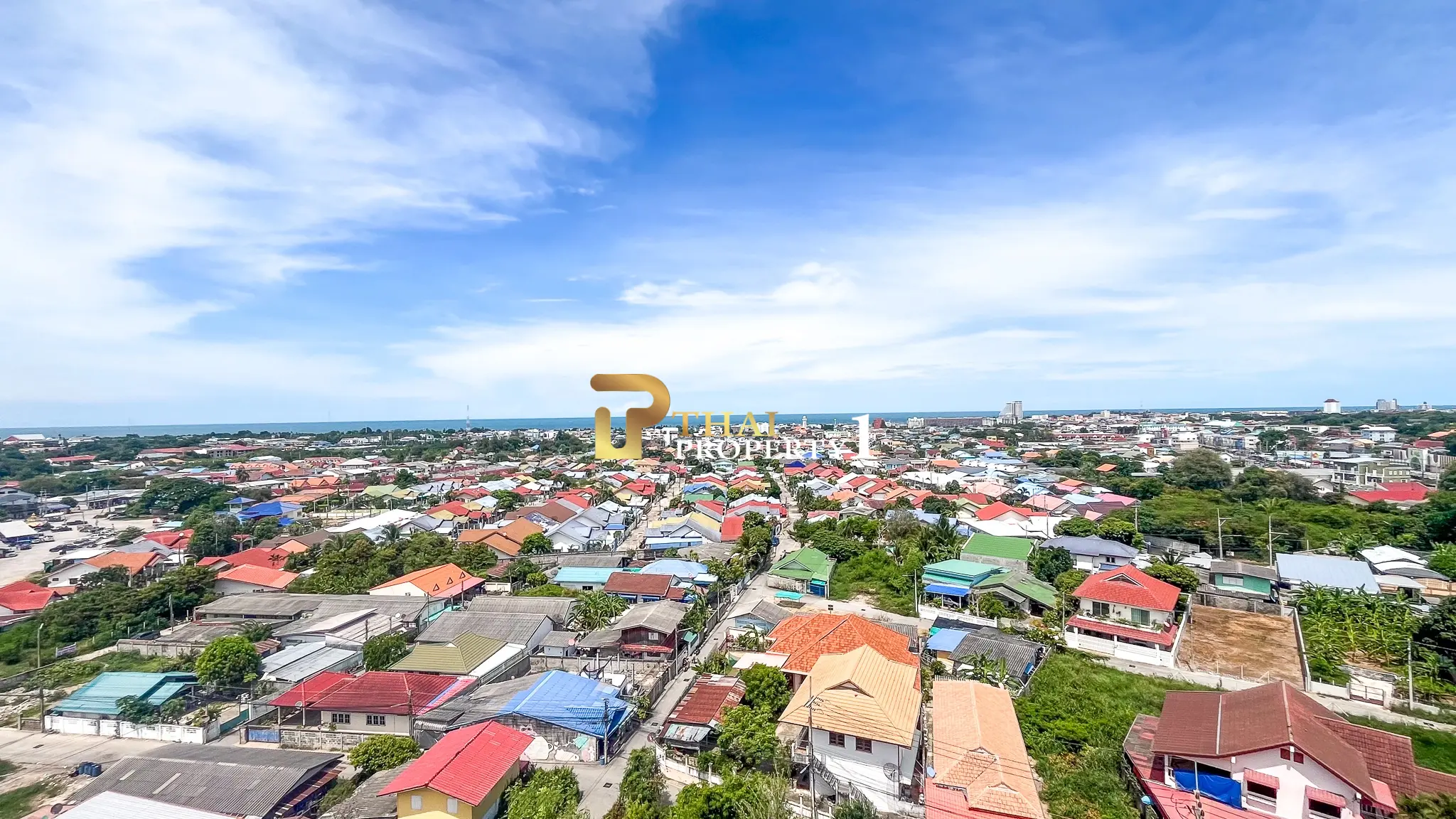 New 2-Bedroom Facing Stunning Ocean & City Views on 10th Floor At Blue Whale Condo Hua Hin