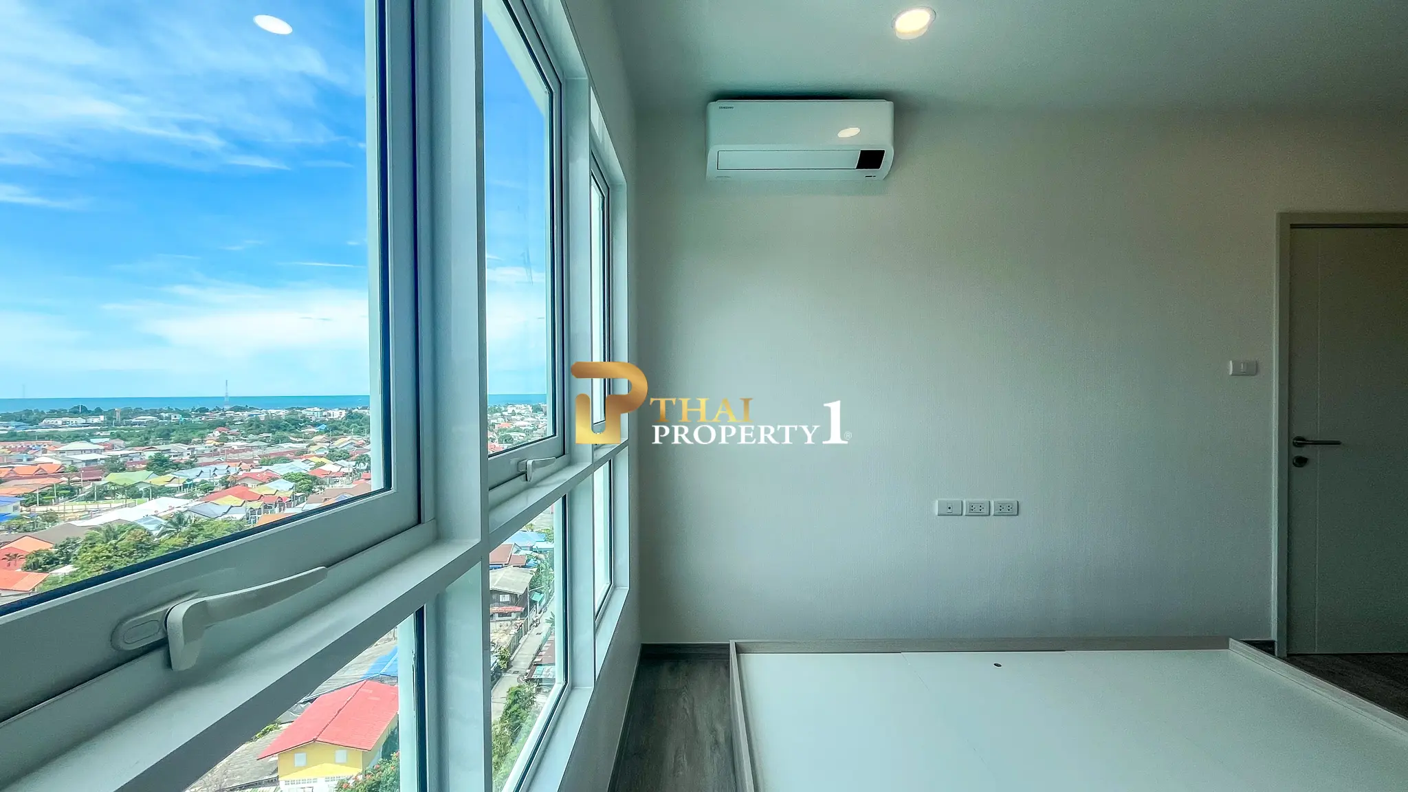 New 2-Bedroom Facing Stunning Ocean & City Views on 10th Floor At Blue Whale Condo Hua Hin