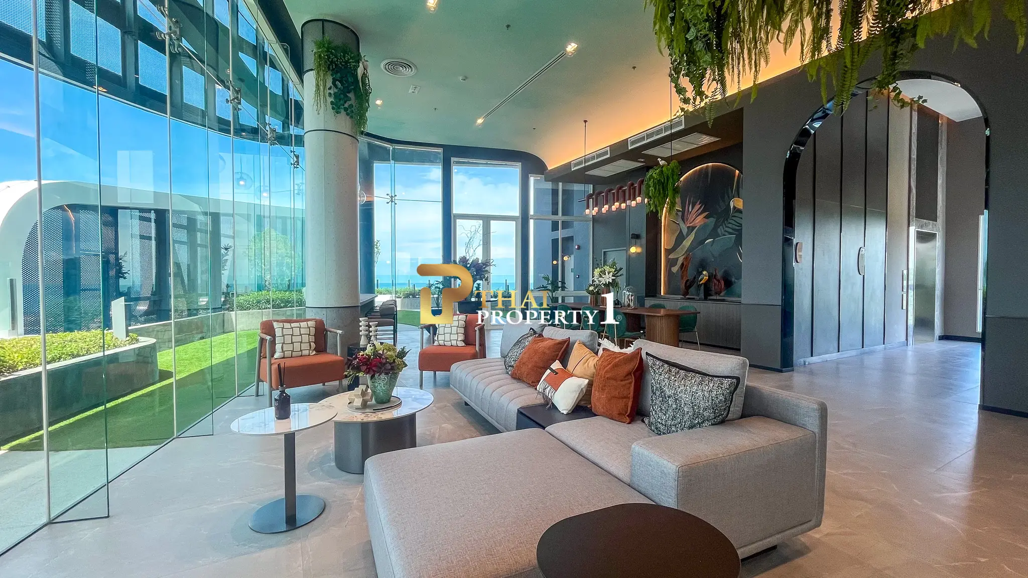 New 2-Bedroom Facing Stunning Ocean & City Views on 10th Floor At Blue Whale Condo Hua Hin
