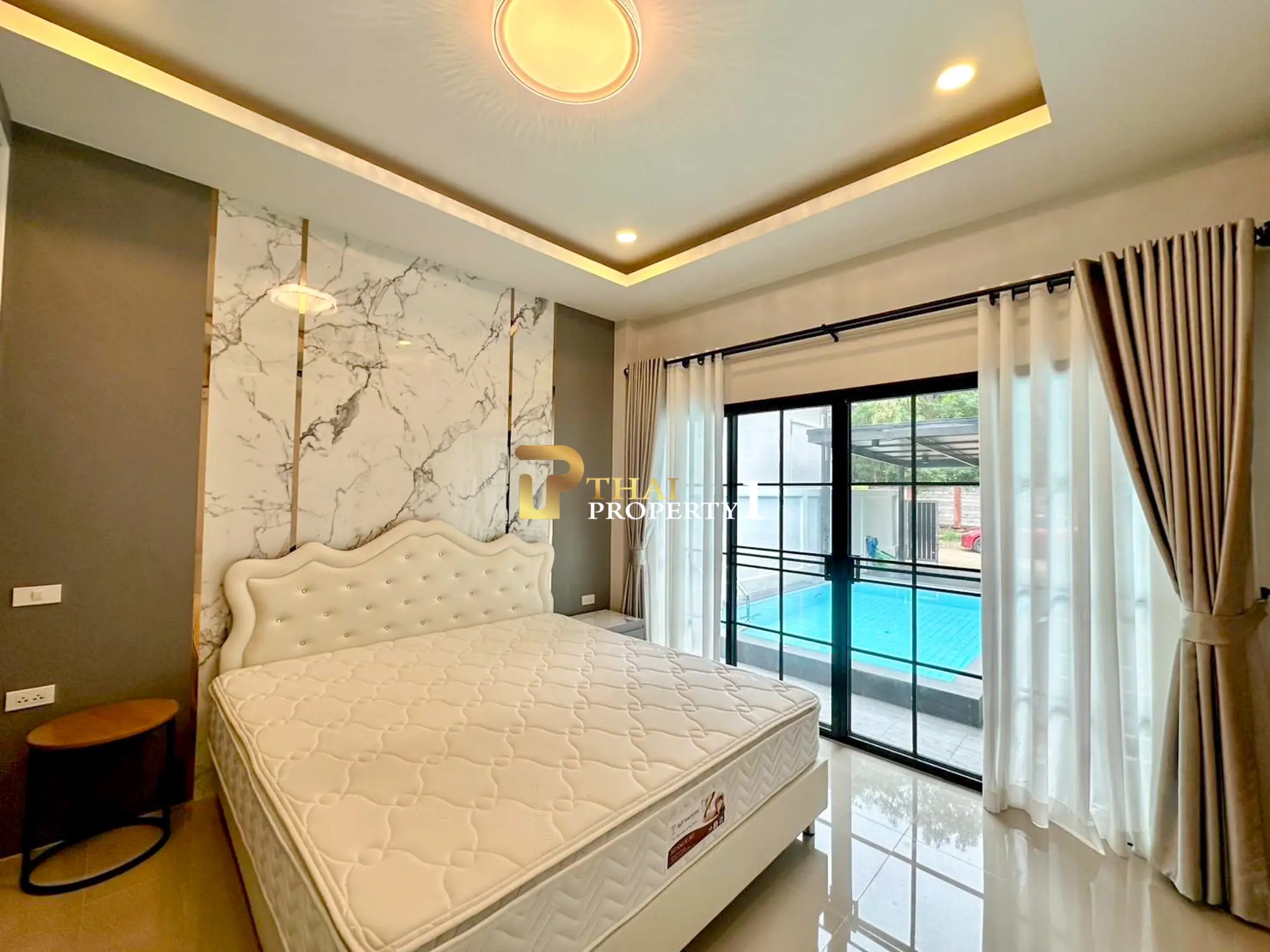 บ้านเดี่ยวพร้อมสระว่ายน้ำ 3 ห้องนอน ใกล้อ่างเก็บน้ำมาบประชัน