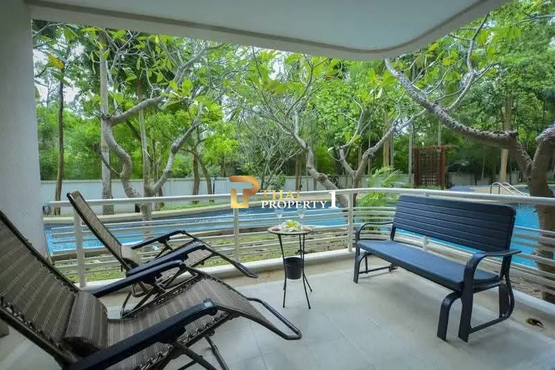 Spacious 2-Bedroom Ground Floor Condo with Pool & Garden Views At Baan San Ploen Hua Hin