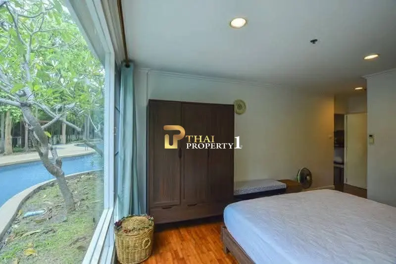 Spacious 2-Bedroom Ground Floor Condo with Pool & Garden Views At Baan San Ploen Hua Hin