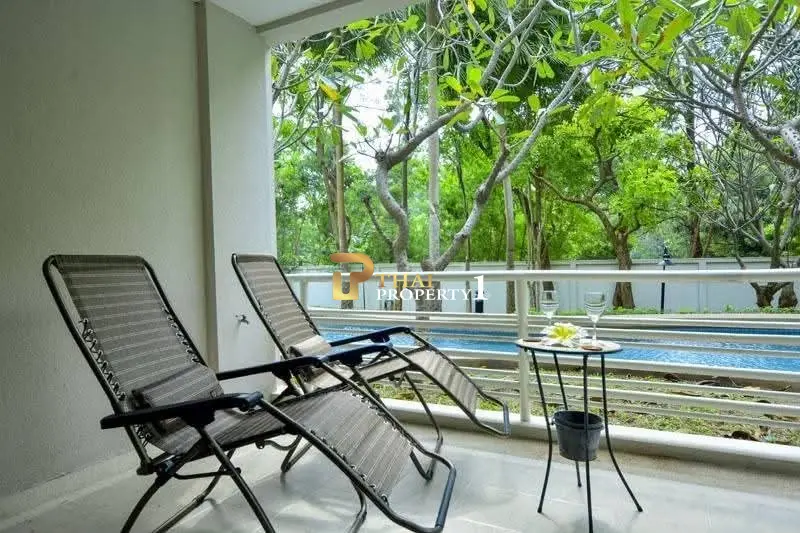 Spacious 2-Bedroom Ground Floor Condo with Pool & Garden Views At Baan San Ploen Hua Hin