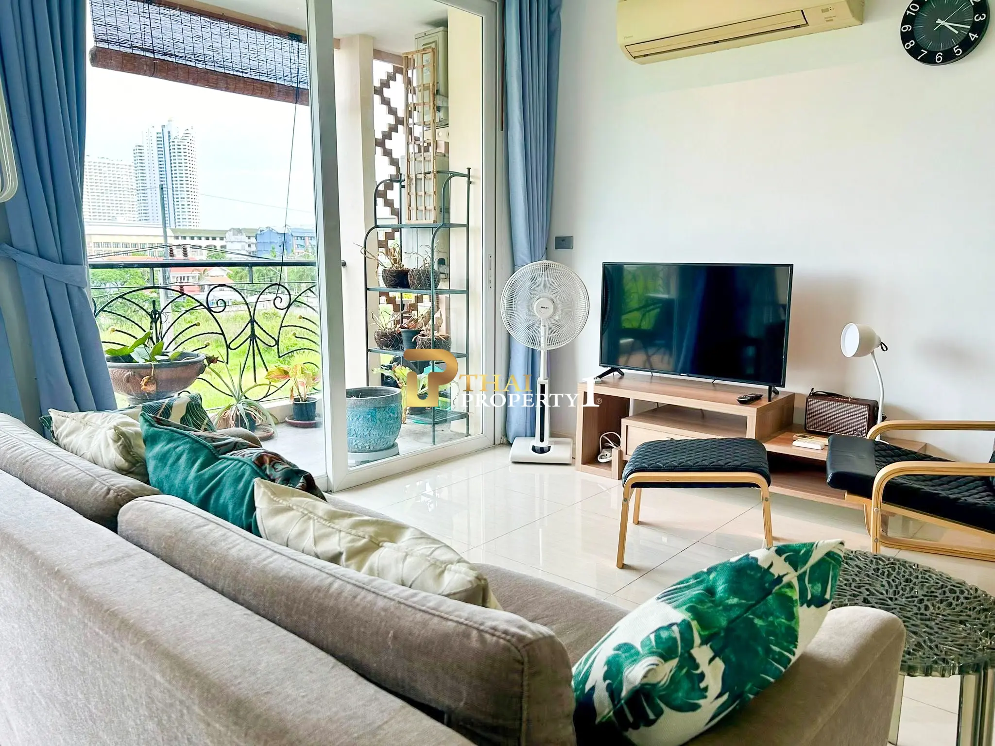 Komfortabel 2-roms leilighet med balkong i Nong Prue, Pattaya