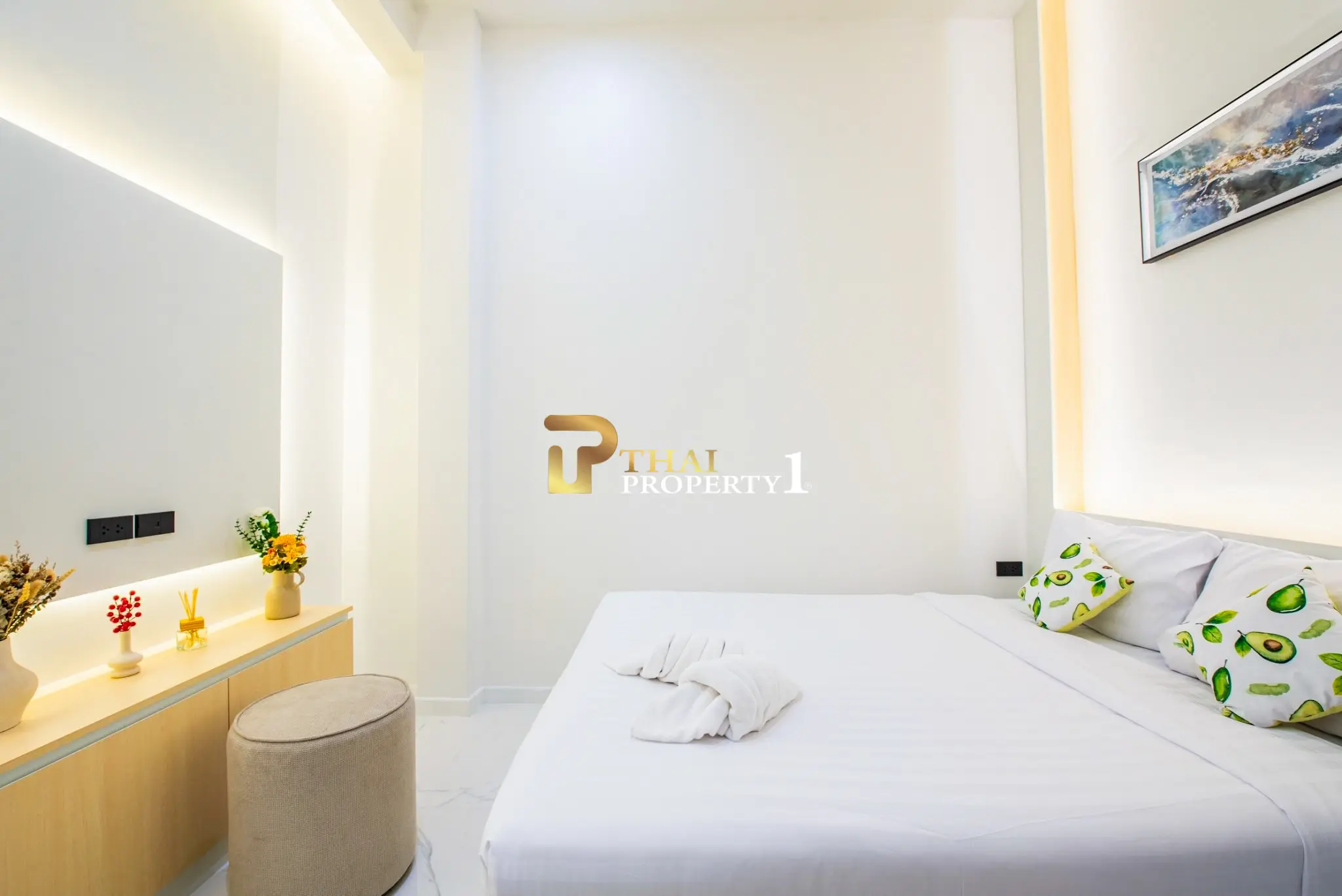 Lys og romslig 3-roms, 3-bad enetasjes villa i Huai Yai, Pattaya