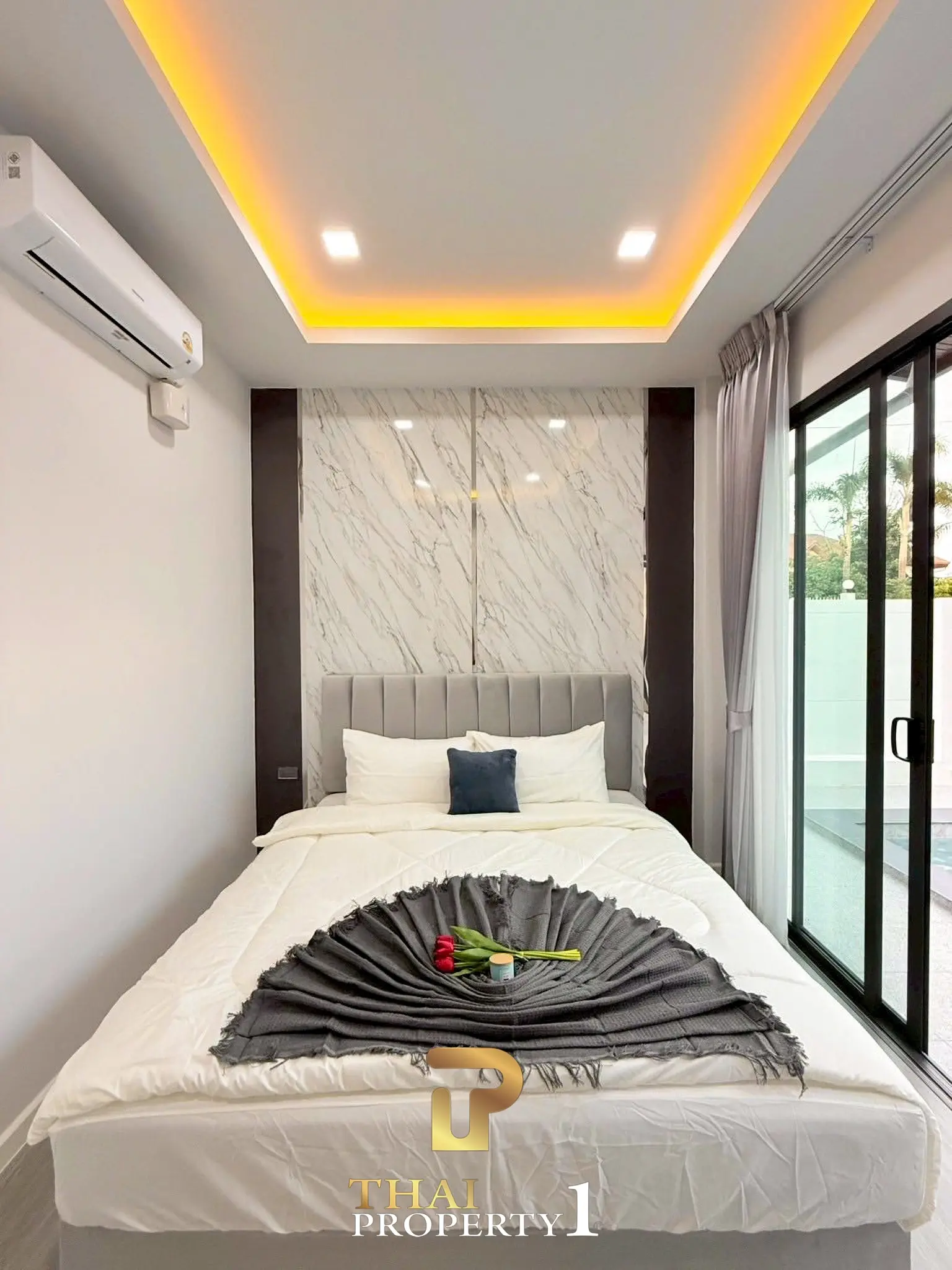  TIL SALGS: Enebolig med Privat Basseng – Mabprachan, Wat Thuan Thong, Øst-Pattaya
