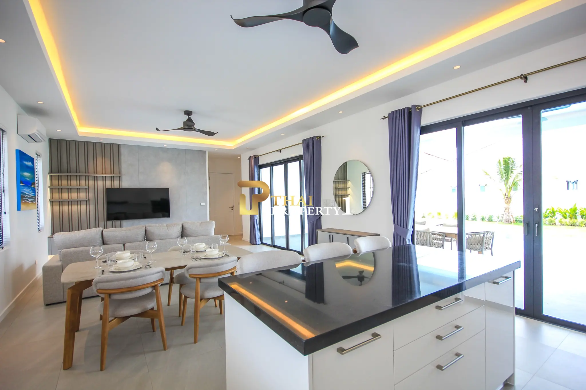 Eksklusiv ny 3-roms villa med privat svømmebasseng på Highland Villas 3, Hua Hin