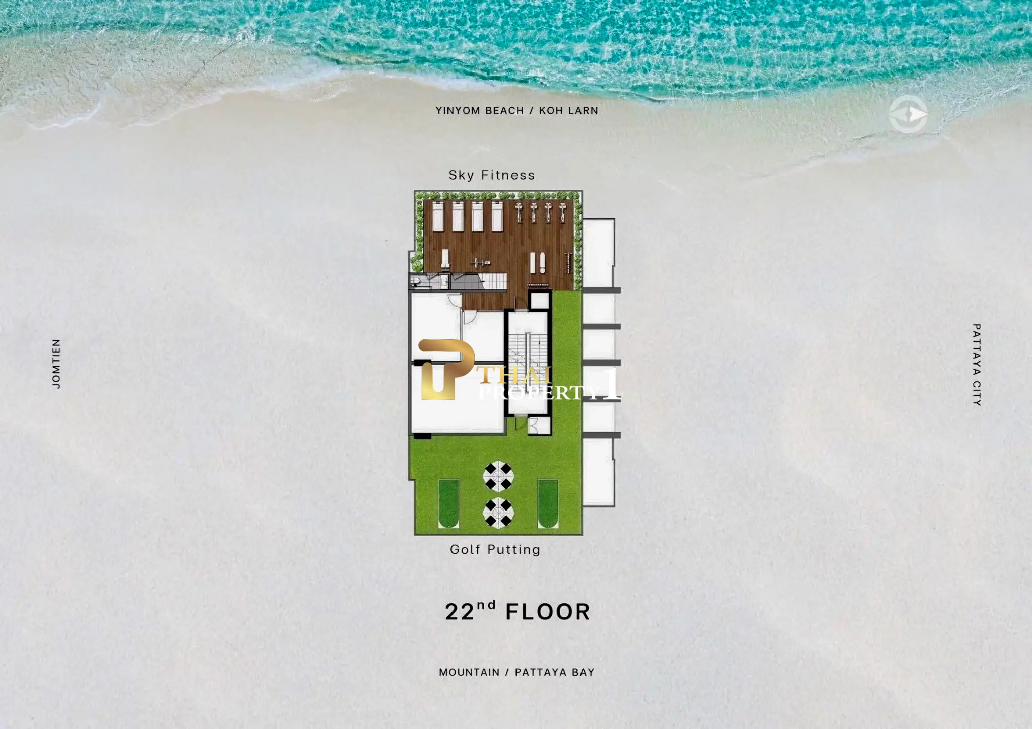 Condo for Sale – Beverly Mountain Bay Pattaya – Studio Extra Koh Larn View Only THB 5.23 Million