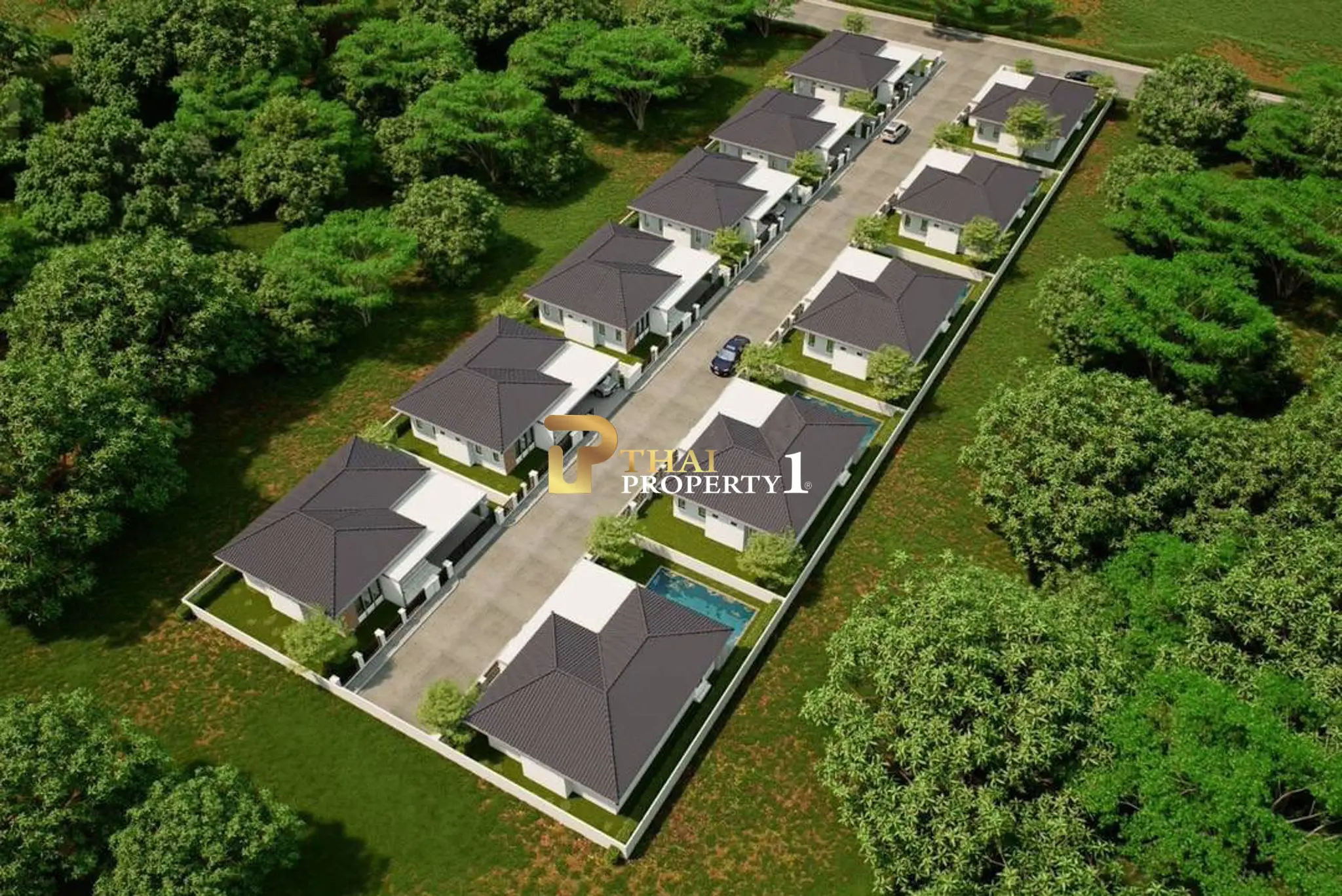 Pre-Sale Ny enebolig med basseng i Pattaya, topp beliggenhet Chaiyapruek nær M Market