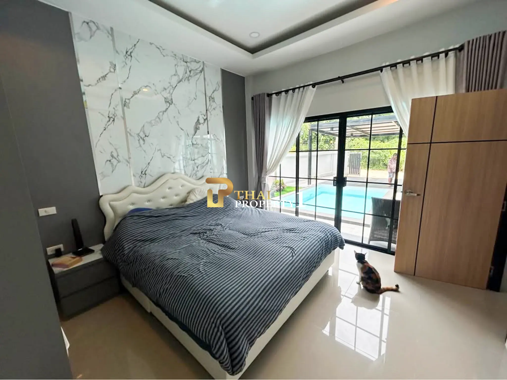 3-roms bassengvilla til salgs – nær Mabprachan Lake, Øst-Pattaya