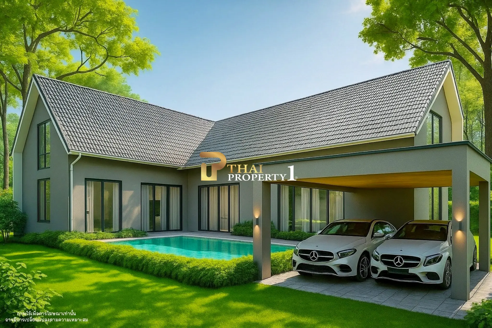 Nordic Park Pool Villas Pattaya – Luksuriøs nybyggd villa til salgs nær Mabprachan Lake
