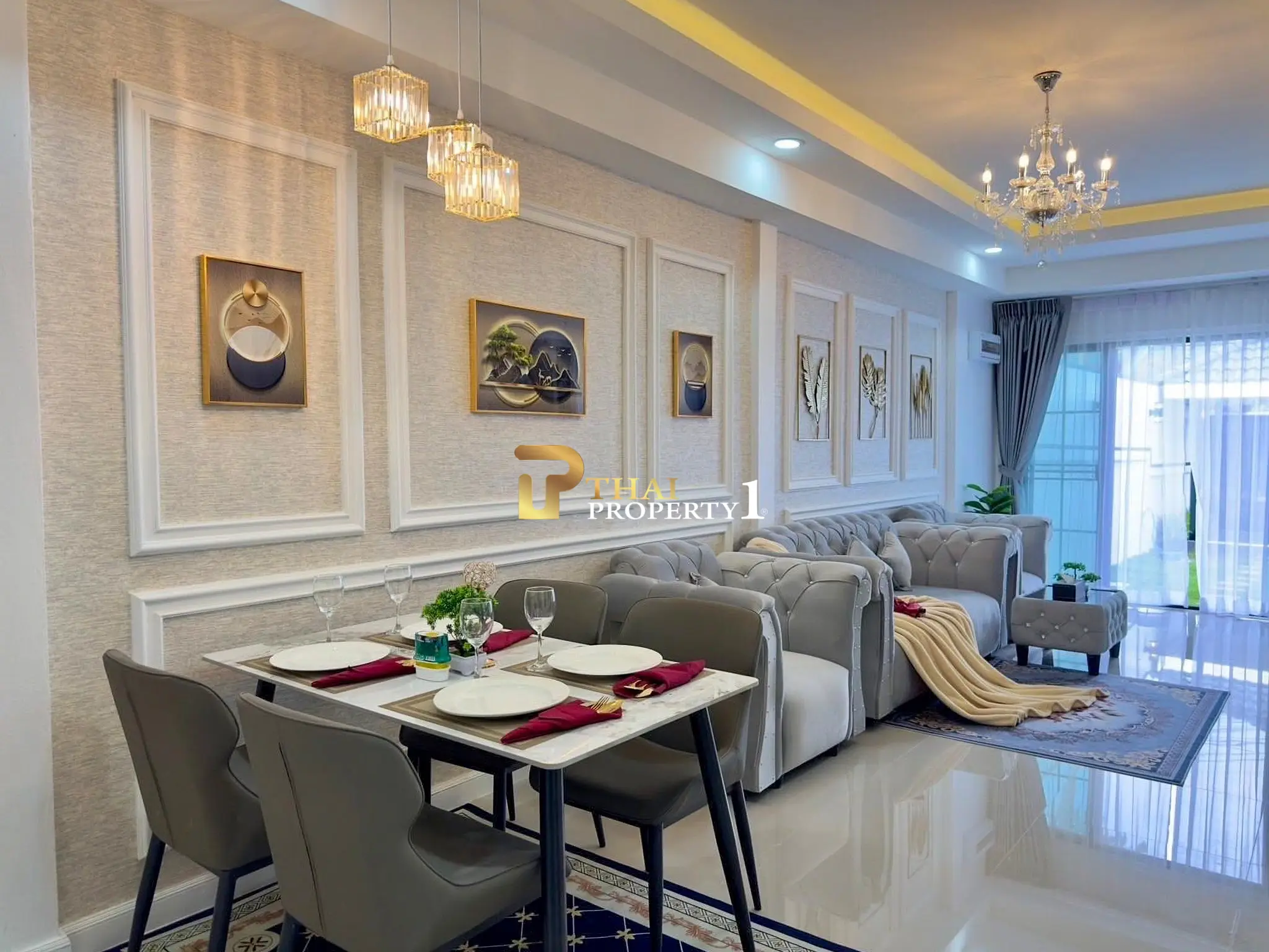 Townhome for Sale – Fully Furnished & Move-in Ready at Amornrat 3 Village Pattaya