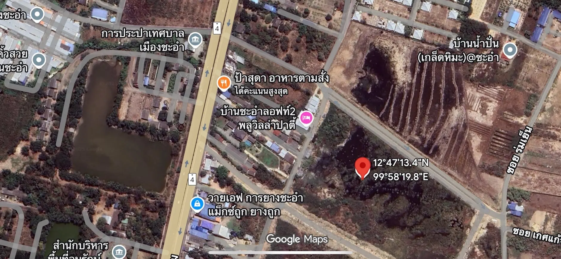 Directly opposite Cha-Am Provincial Waterworks Office – High-Potential Location! (10 M THB/RAI)